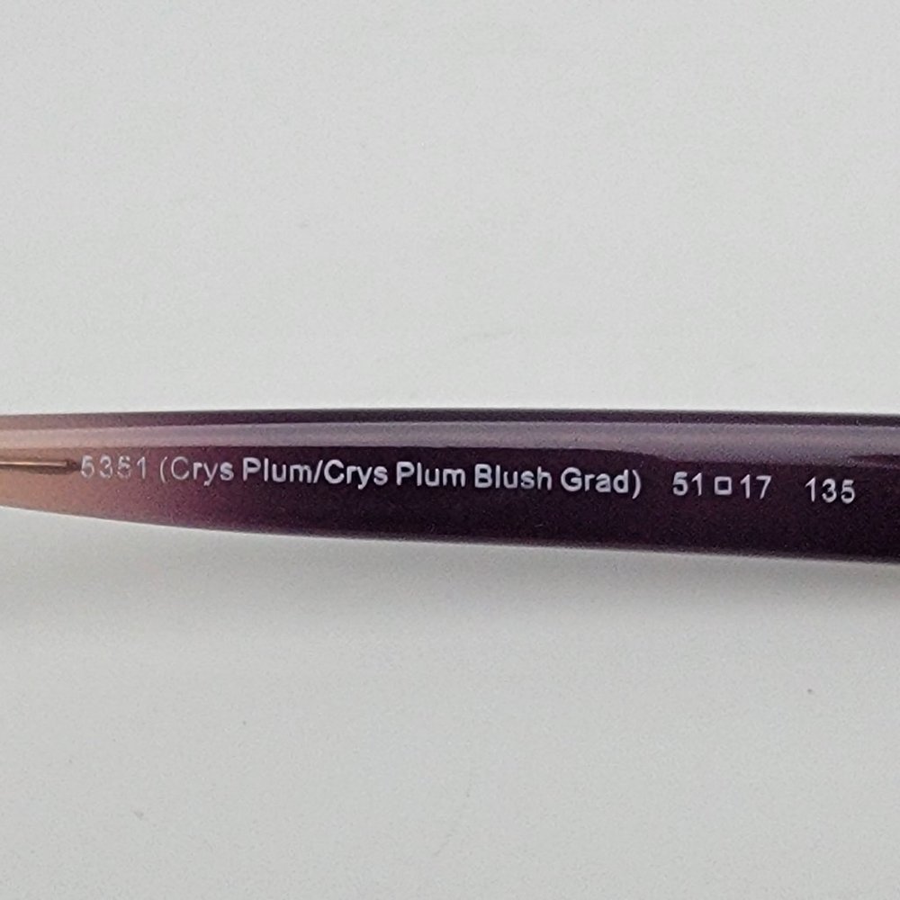 Coach HC6082 5351 Crystal Plum Crystal Plum Blush Gradient Eyeglasses Frame 51mm - Picture 8 of 14